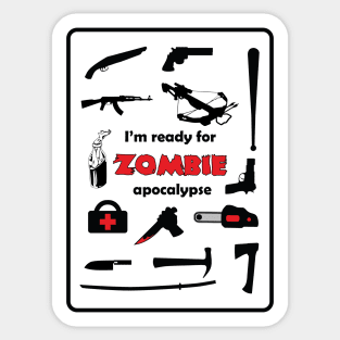 zombie apocalypse Sticker